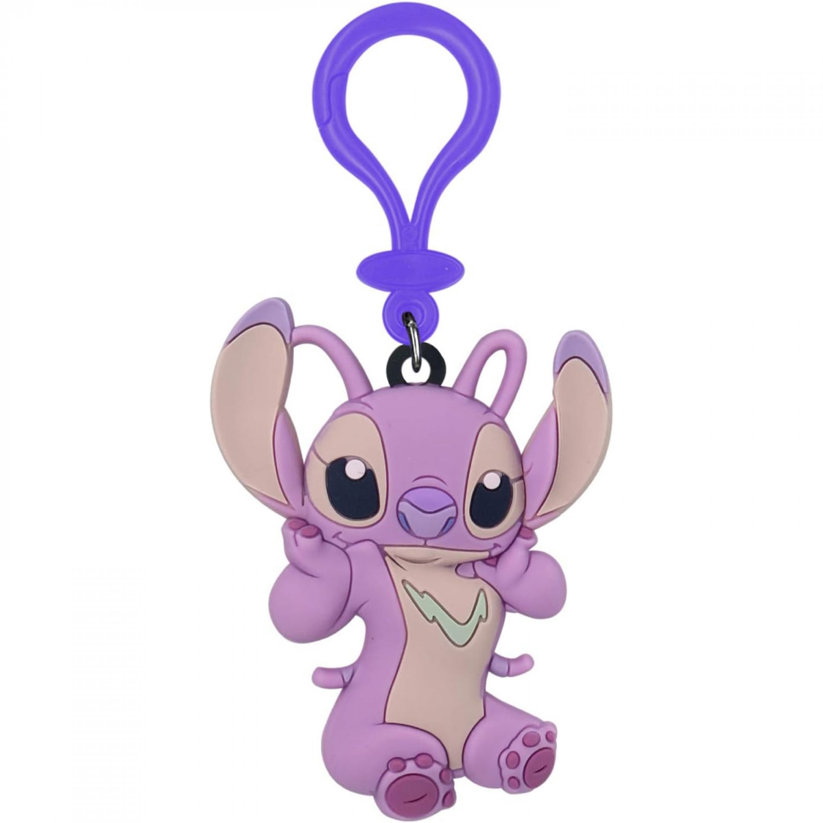 Picture of Lilo & Stitch 870921 Lilo & Stitch Angel Soft Touch Bag Clip&#44; Pink & Purple