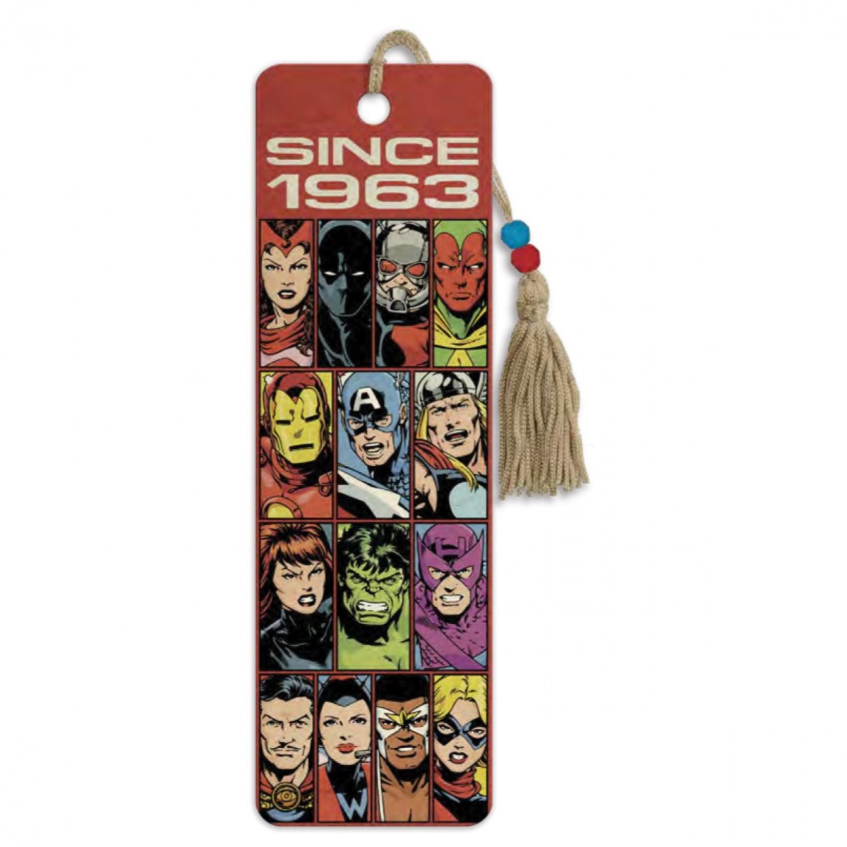 Picture of Avengers 866508 Avengers 60th Anniversary Since 1963 Premier Bookmark&#44; Red