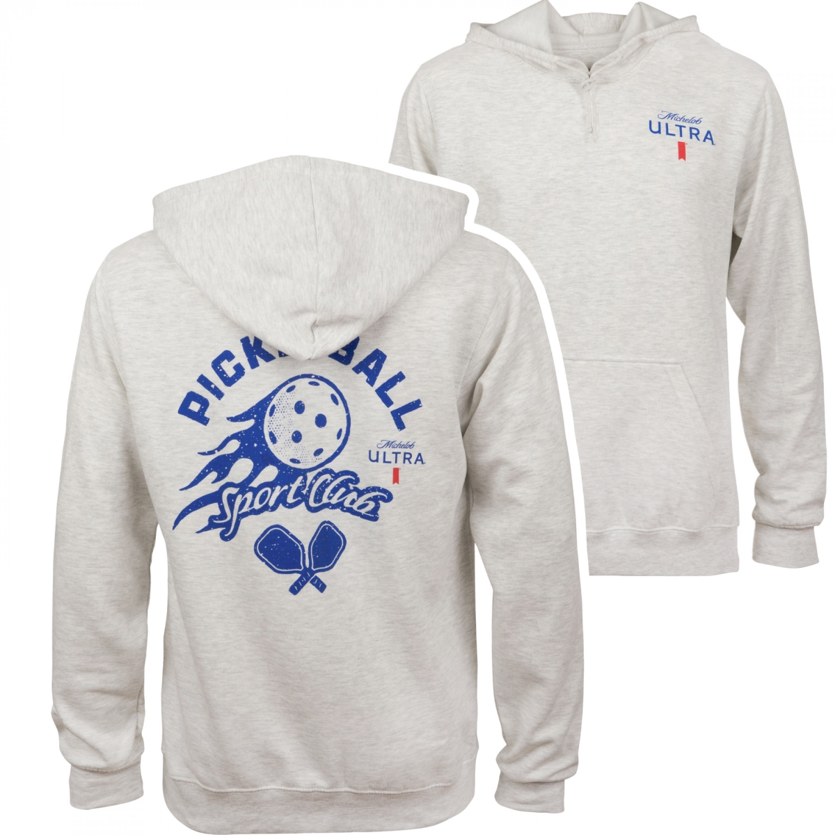 Ultra Pickleball Sport Club Pullover Hoodie, White - 3XL