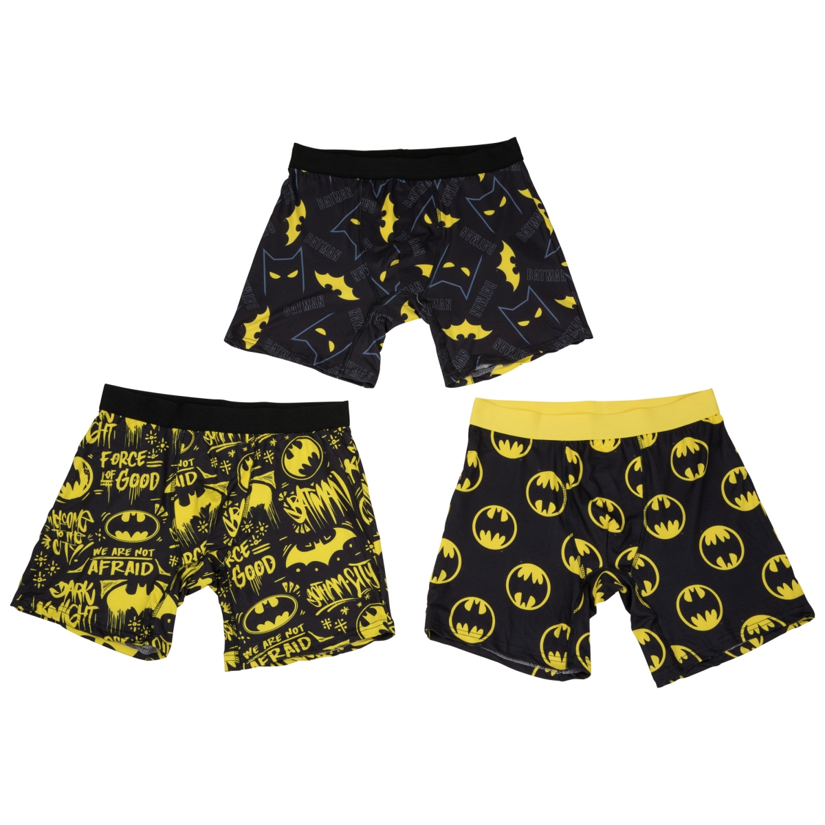 Logos Boxer Brief Set, Black & Yellow - Medium - Pack of 3