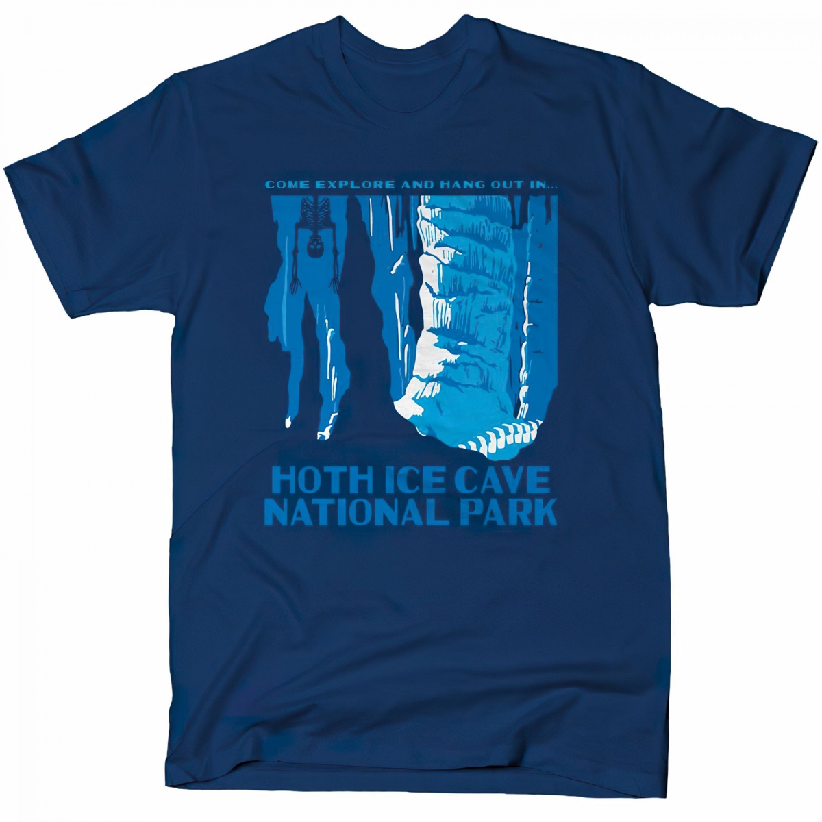 866888-small  Hoth Ice Cave National Park T-Shirt, Blue - Small