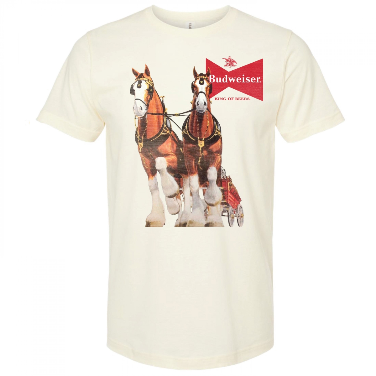 863887-large  Clydesdales Colorway Cotton T-Shirt, White - Large -  Budweiser