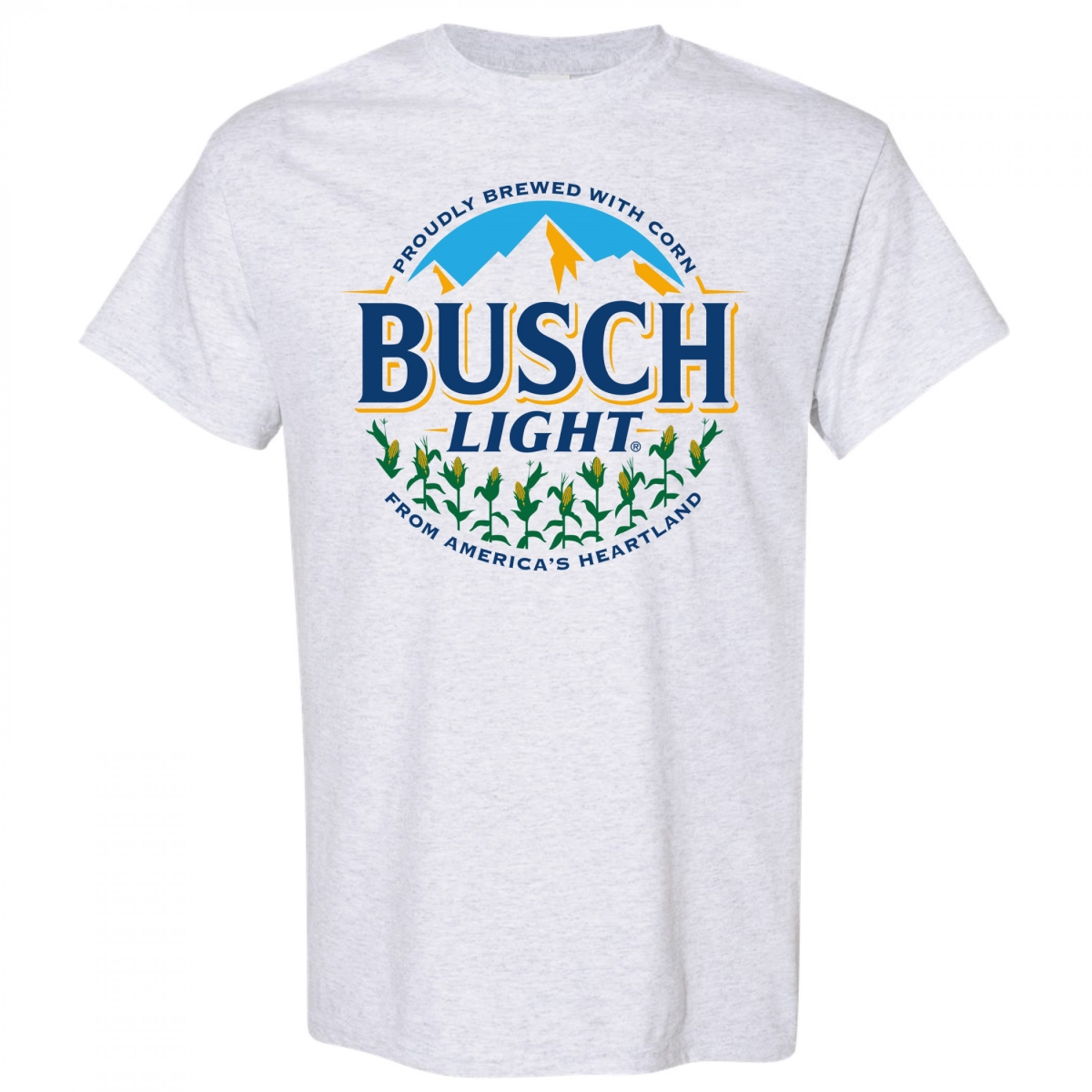 Light Corn Logo Cotton T-Shirt, White - 2XL