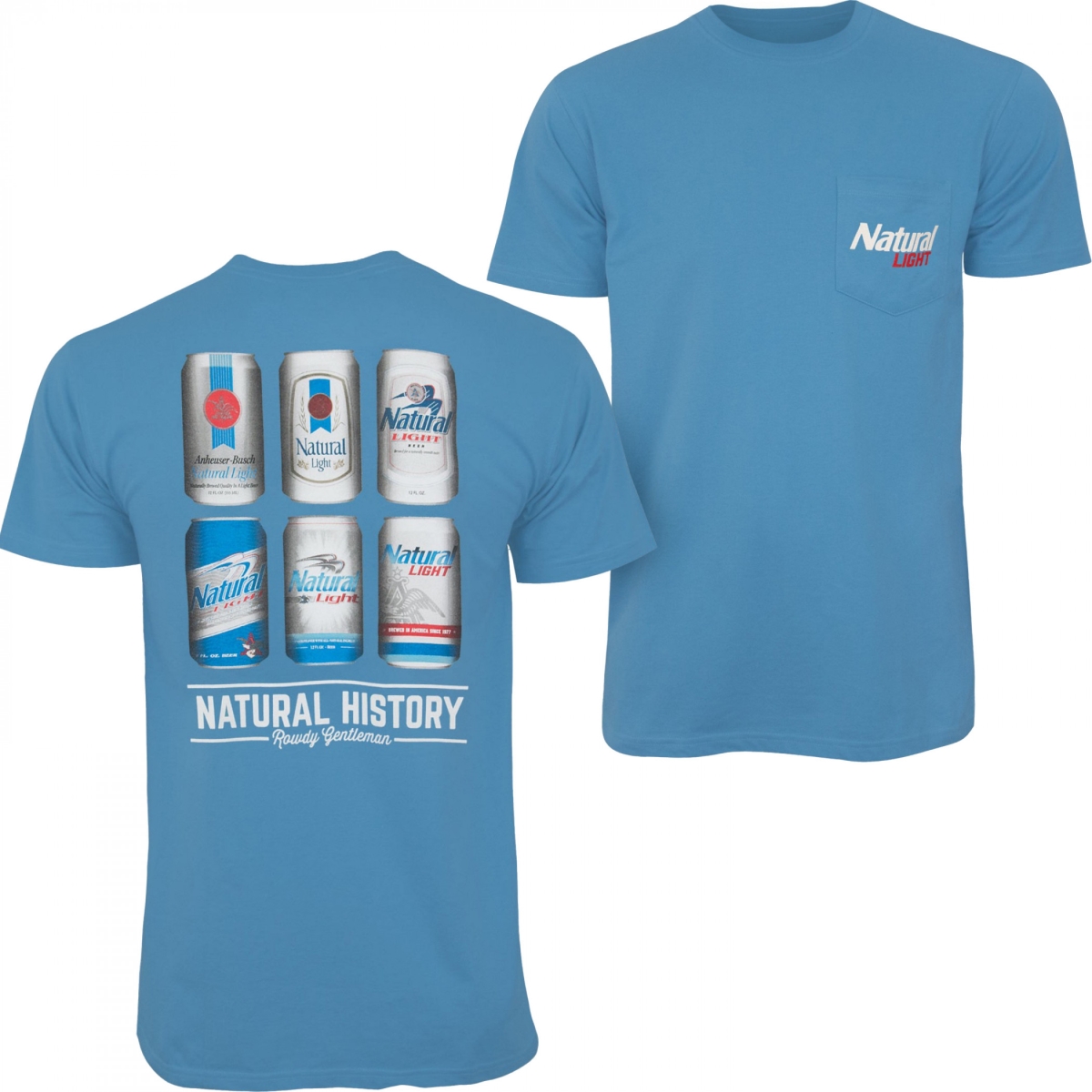 867339-xlarge  Mens Blue Natural History Rowdy Gentleman T-Shirt, Blue - Extra Large