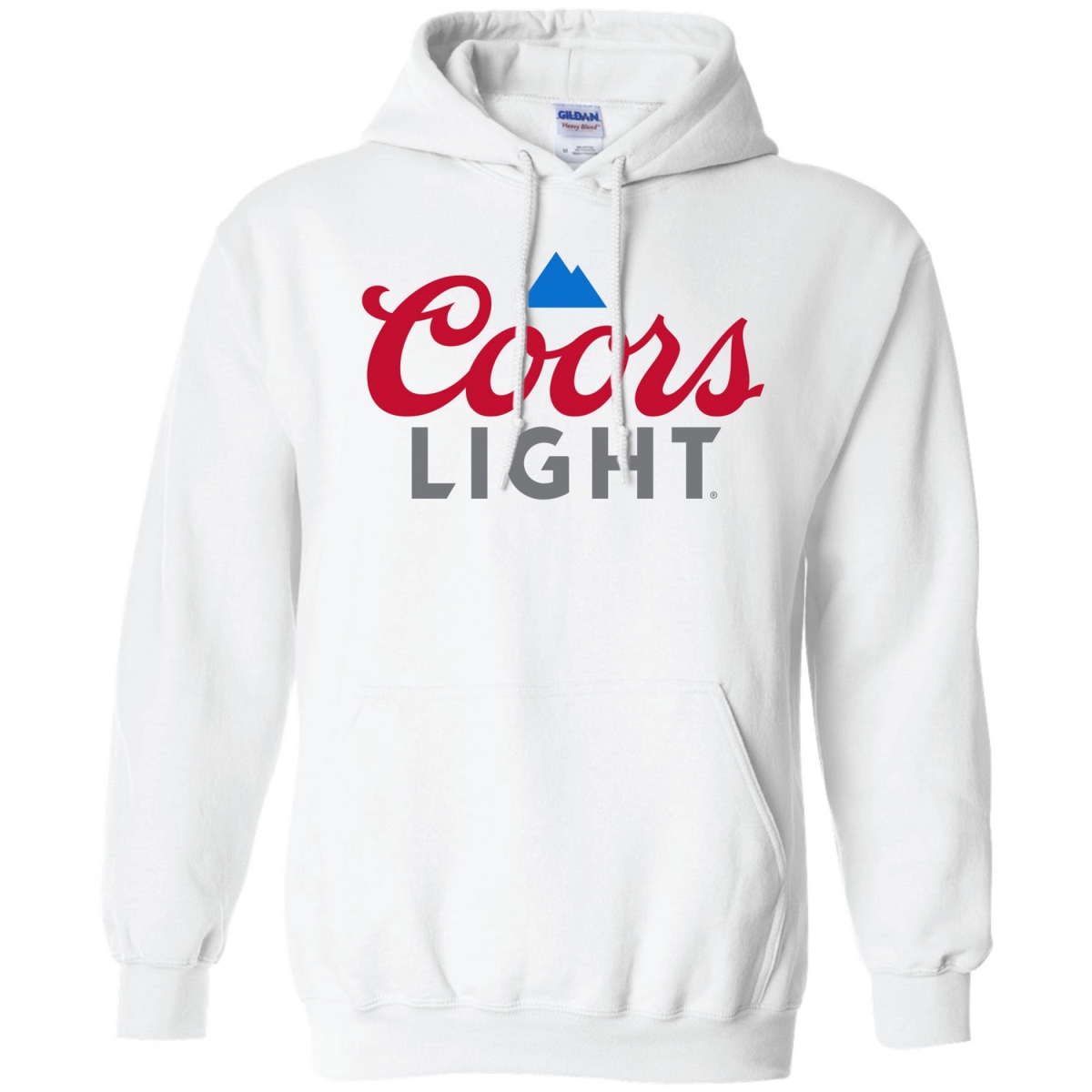 Light Logo White Sweatshirt Hoodie, White - Extra Large