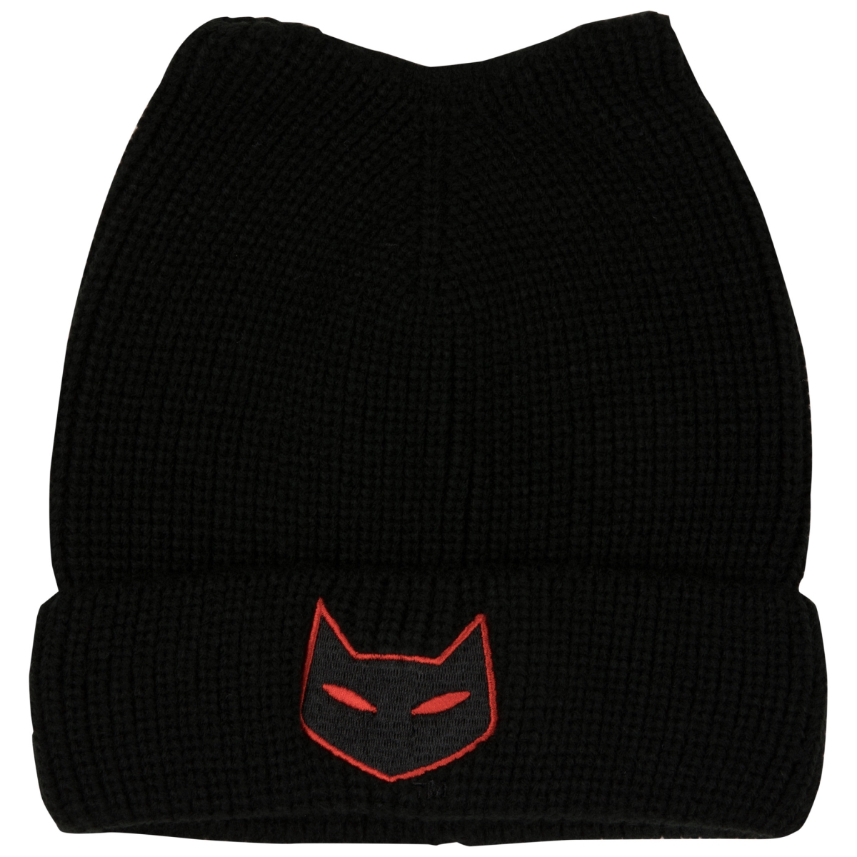 Picture of Catwoman 864835 Polyester Catwoman Logo Beanie with Ears&#44; Sleek Black