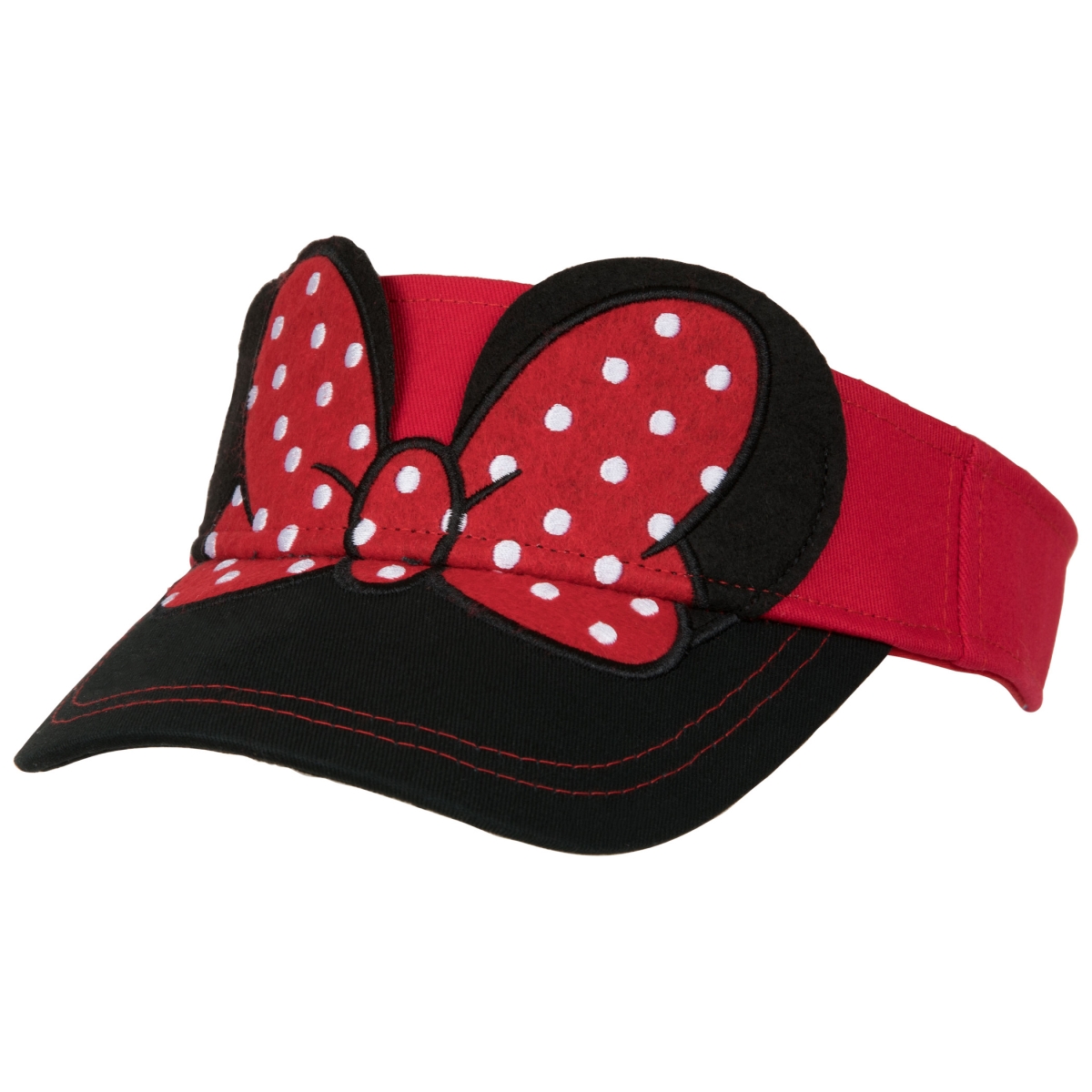 Picture of Minnie Mouse 864772 Polyester Minnie Mouse Youth Visor with 3D Bow & Ears&#44; Black