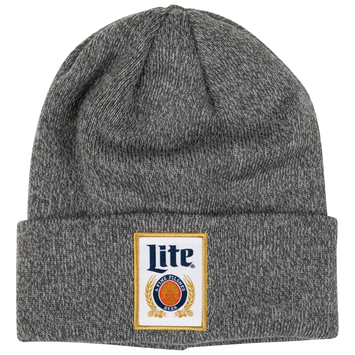 Picture of Miller Lite 864832 Polyester Miller Lite Can Logo Colorway Cuffed Knit Beanie&#44; Grey