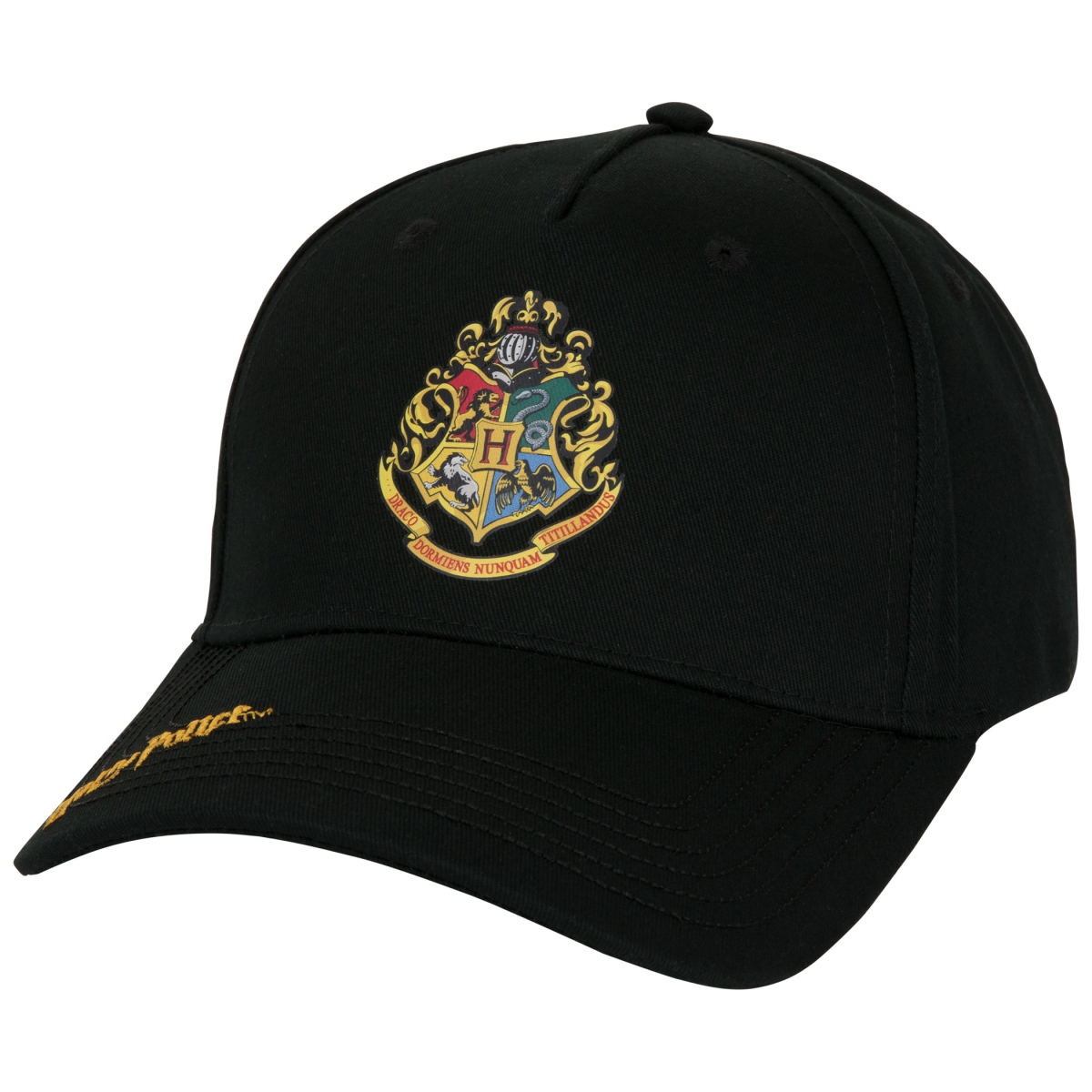 861066 Polyester Hogwarts Emblem Baseball Cap, Black