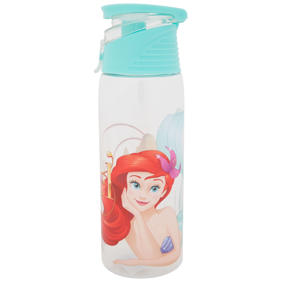 Picture of Little Mermaid 862801 The Little Mermaid Ariel Lounging Flip-Top Water Bottle, Clear