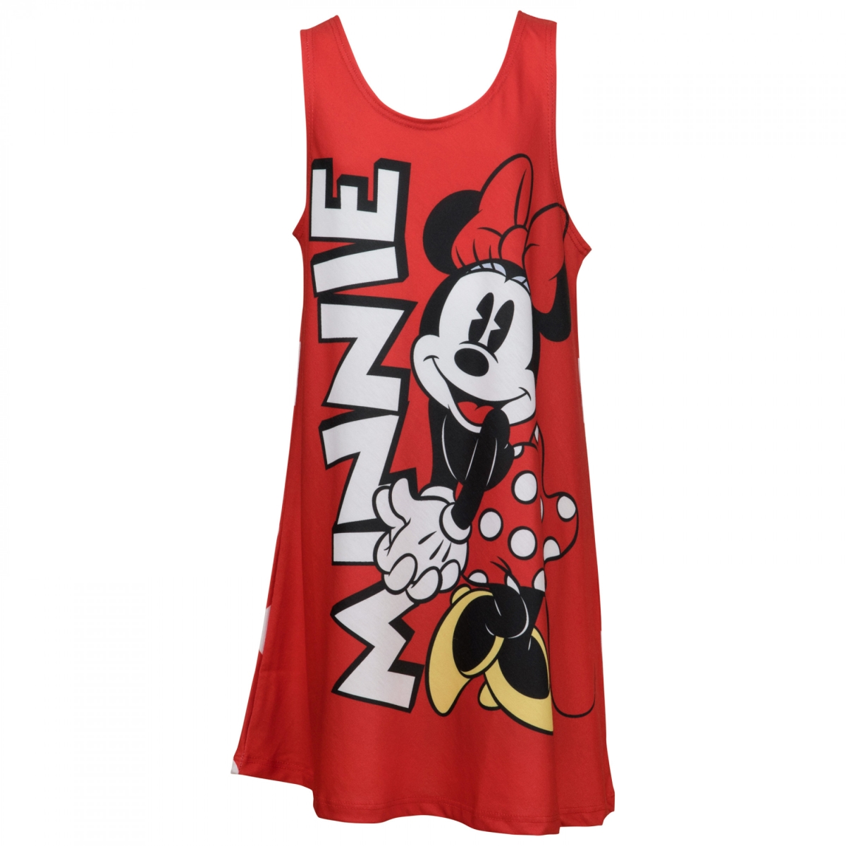 Picture of Minnie Mouse 863154-xs-4-5 Minnie Mouse Polka Dots Youth Tank Cotton Dress&#44; Red - Extra Small 4-5