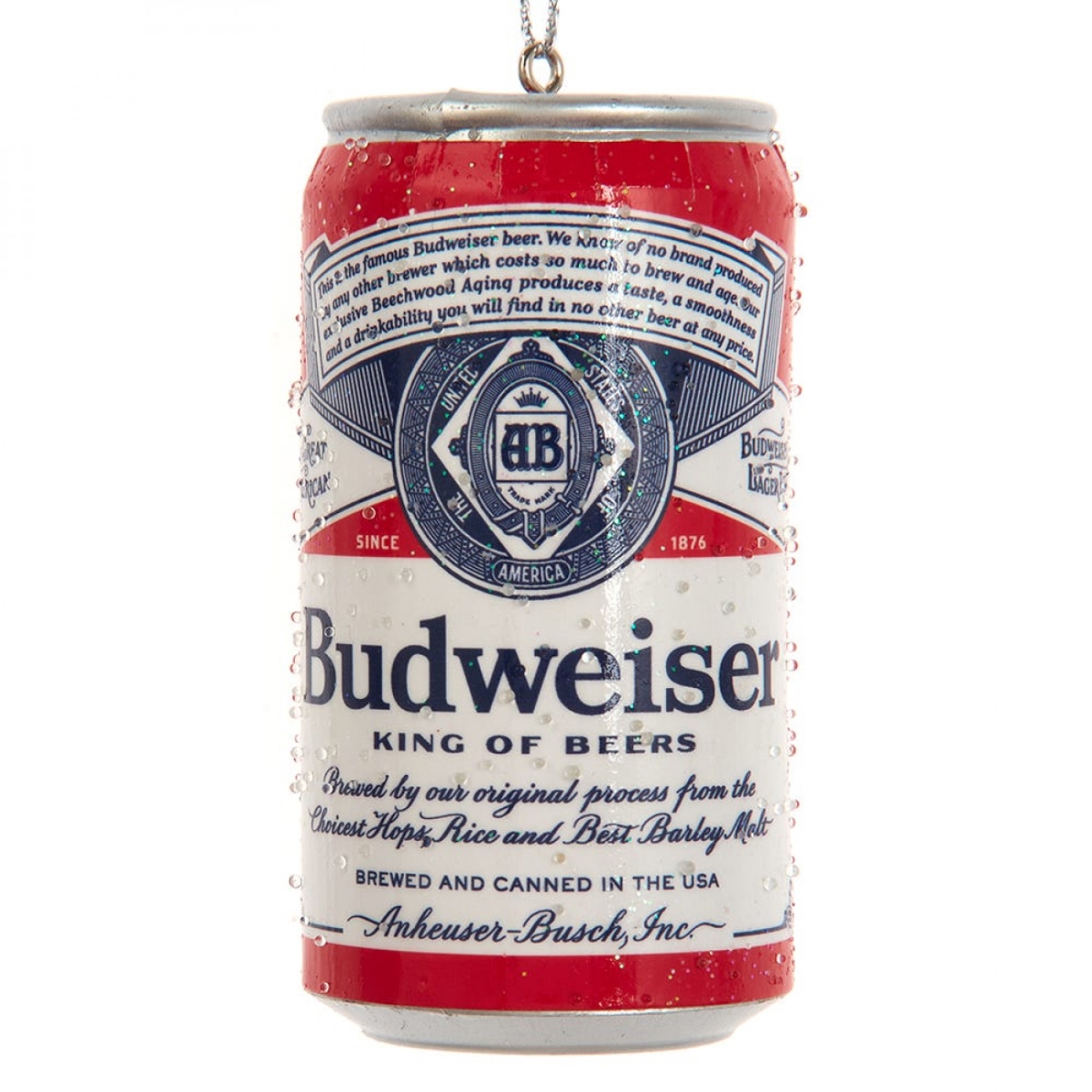 Picture of Budweiser 863942 Budweiser King of Beers Blow Molds Can Ornament&#44; Red & White