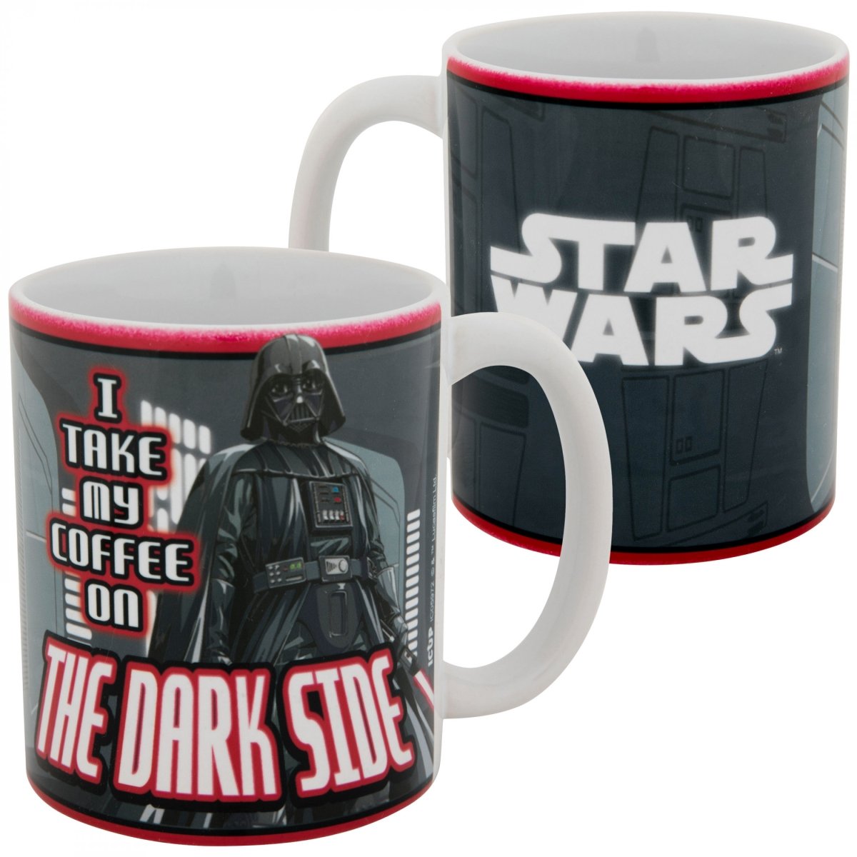 Picture of Star Wars 866653 11 oz Star Wars Darth Vader Come to The Dark Side Ceramic Mug&#44; Black & White