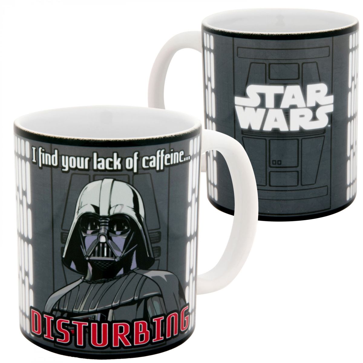 Picture of Star Wars 866655 11 oz Star Wars Lack of Caffeine Ceramic Mug&#44; Black & White