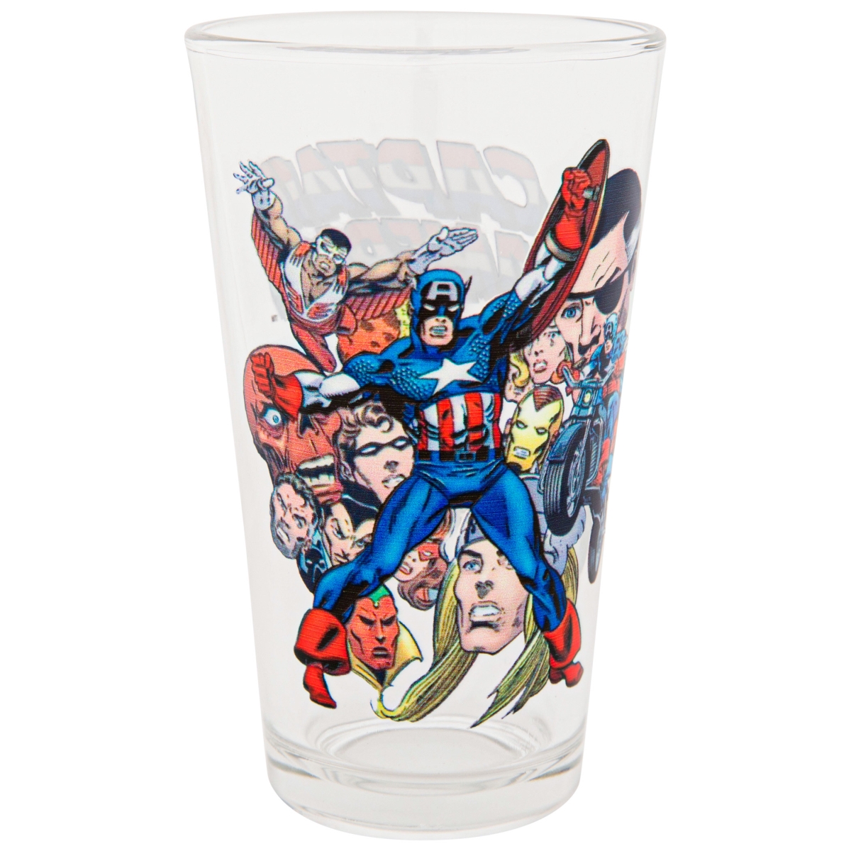 Picture of Captain America 862773 Captain America Comic Characters Pint Glass, Clear