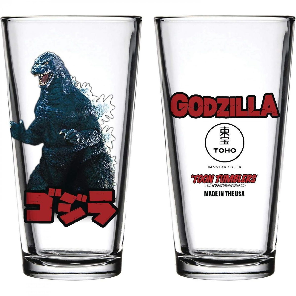 Picture of Godzilla 862781 Godzilla Japanese Title Pint Glass, Clear