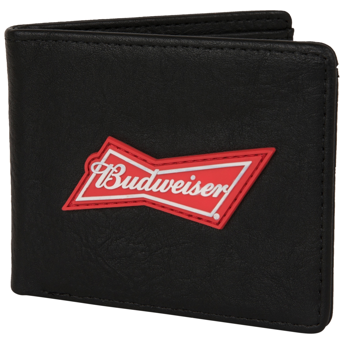 Picture of Budweiser 848444 Budweiser Bifold Wallet with Logo Patch & Flip-Up ID Window&#44; Black