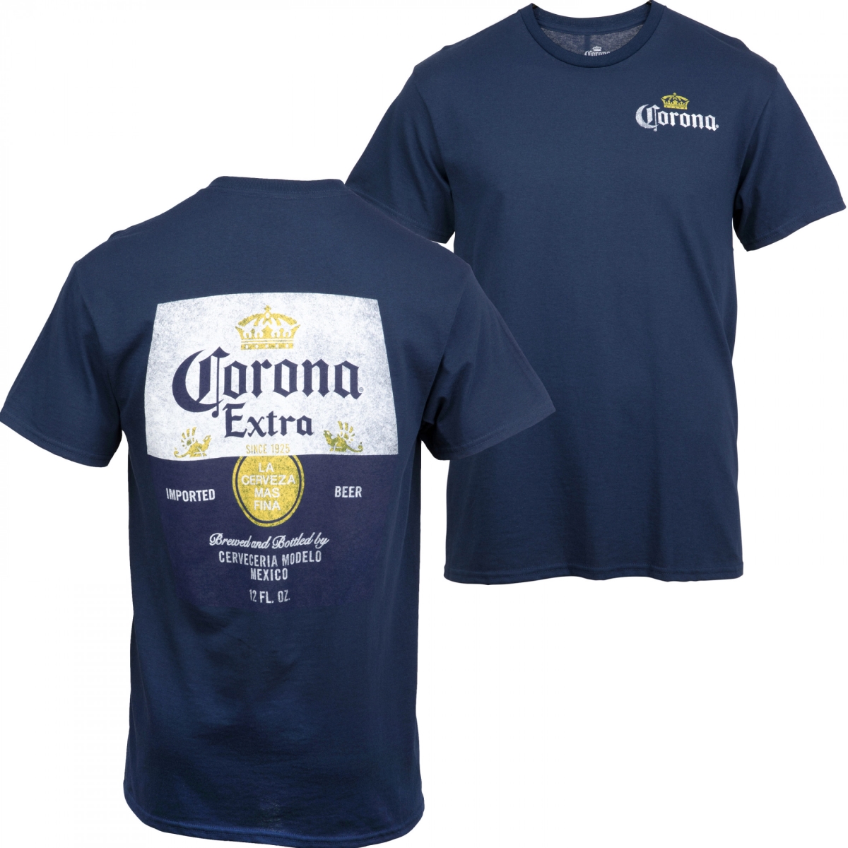 Label Colorway Front & Back Print T-Shirt, Ocean Blue - Medium