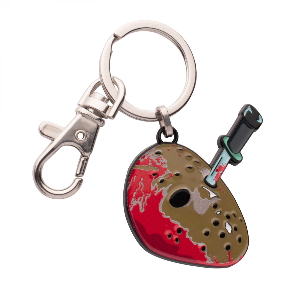 Picture of Friday the 13th 870846 Jasons Knifed Mask Keychain&#44; Multi Color