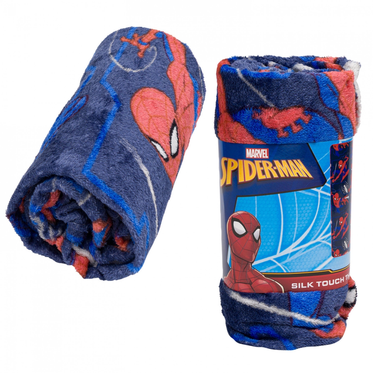 Picture of Spider-Man 875764 40 x 50 in. Spider-Man Web Collage Silk Touch Throw Blanket&#44; Blue