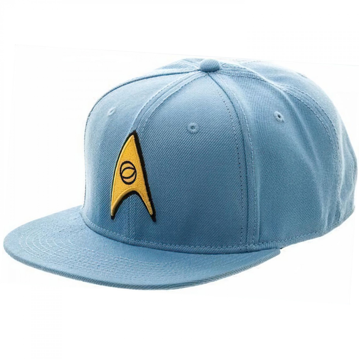 869317  Science Insignia Flat Bill Snapback Hat, Sky Blue -  Star Trek