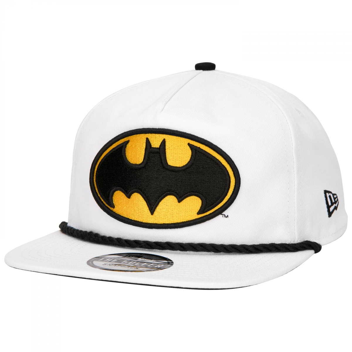 Picture of Batman 871626 Batman Classic Logo Colorway Era Adjustable Golfer Rope Hat&#44; White