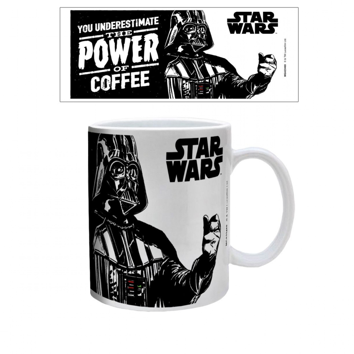 Picture of Star Wars 872288 11 oz Star Wars The Power of Coffee Ceramic Mug&#44; White