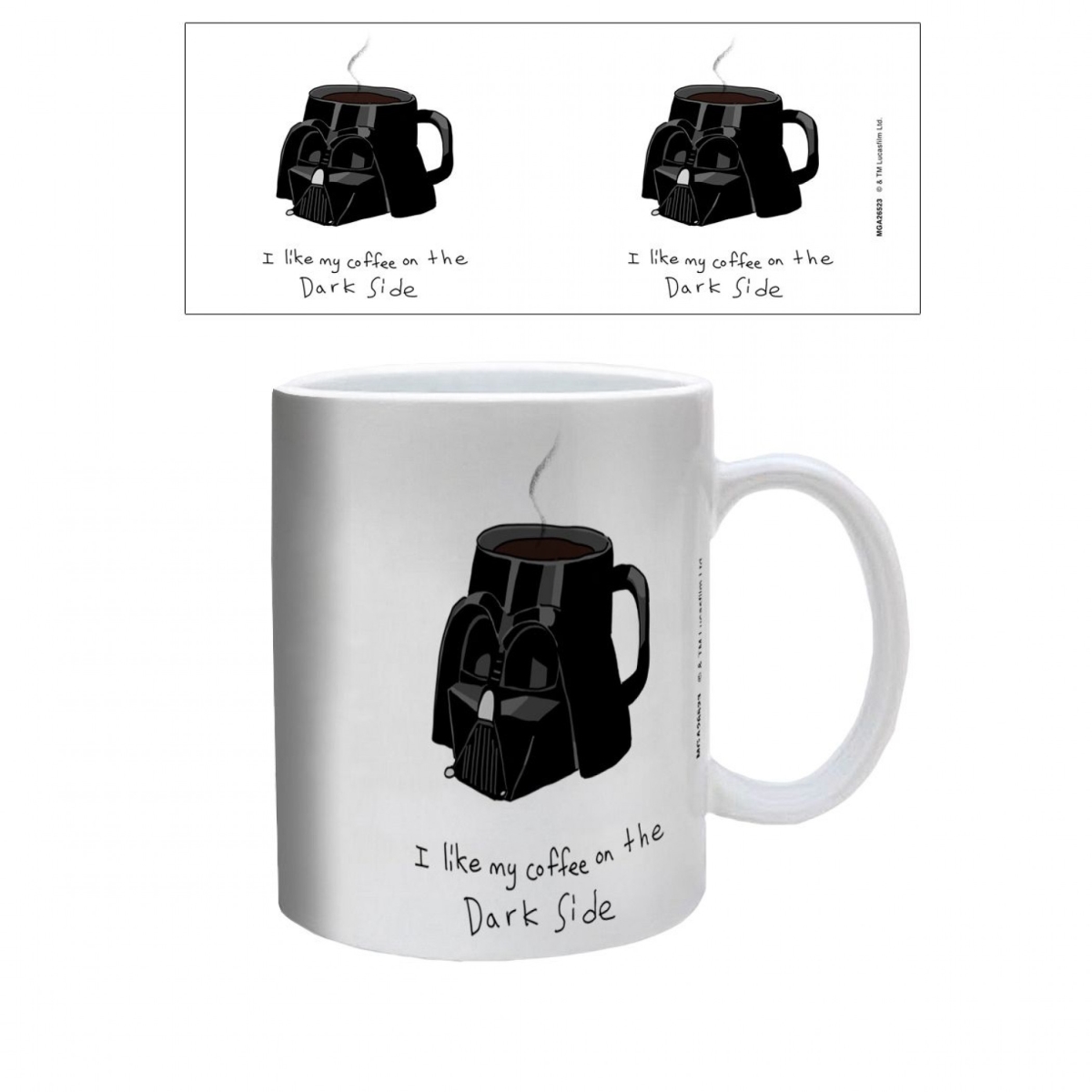 Picture of Star Wars 872291 11 oz Star Wars Coffee on The Dark Side Ceramic Mug&#44; White