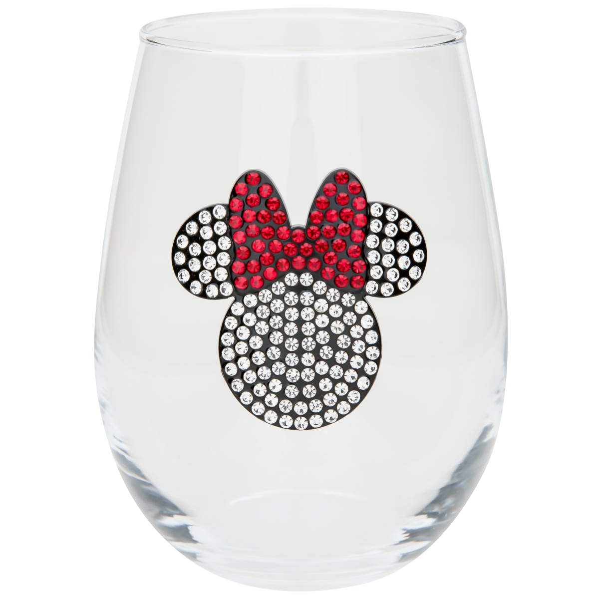 Picture of Minnie Mouse 872707 Minnie Mouse Rhinestone Icon Stemless Wine Glass&#44; Clear