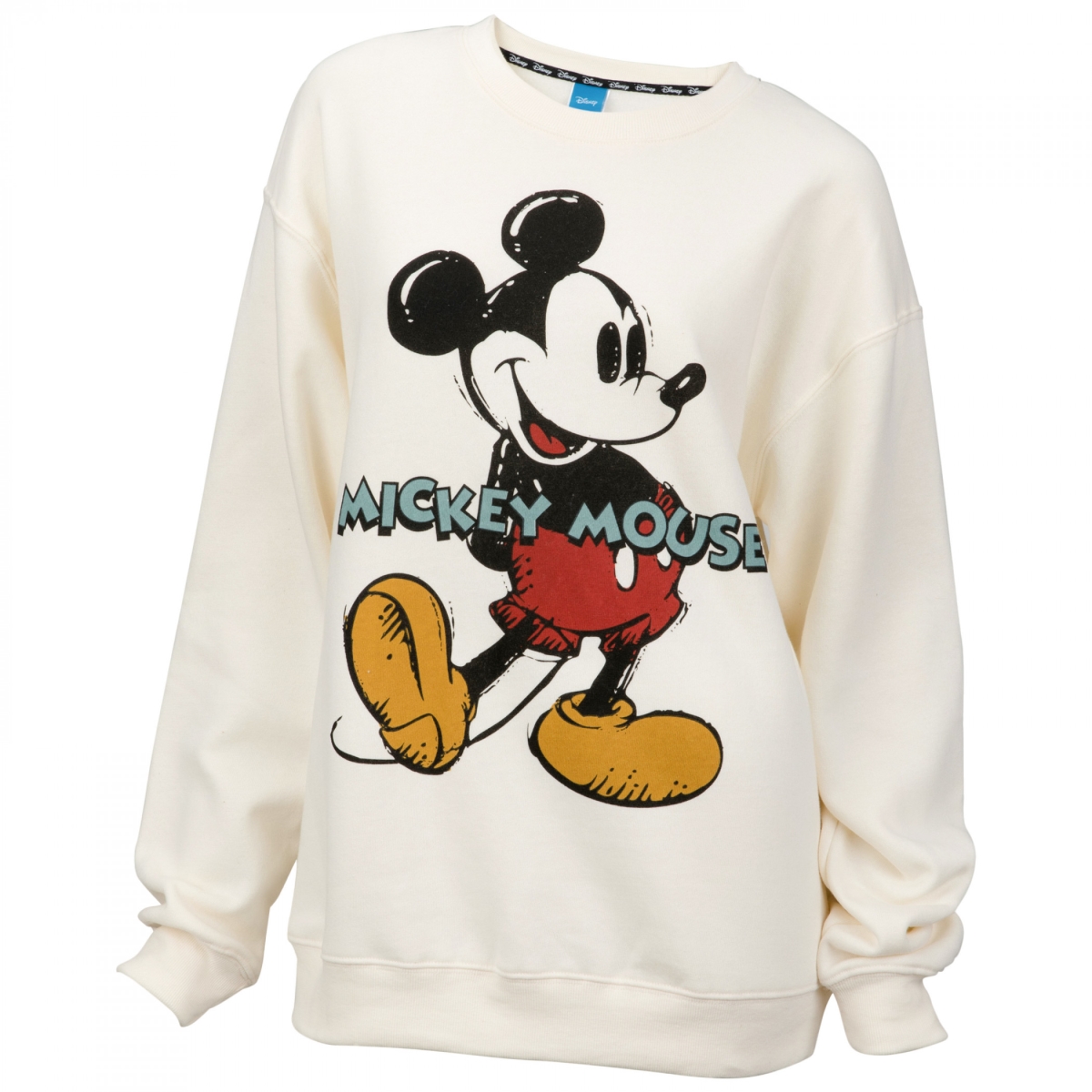 Colored Pencil Sketch Fleece Sweater, White - Small