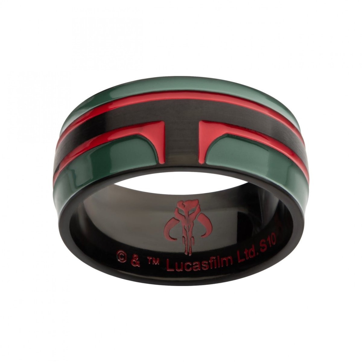 Picture of Star Wars 872485-size9 Star Wars Boba Fett Helmet Ring&#44; Black & Green - Size 9