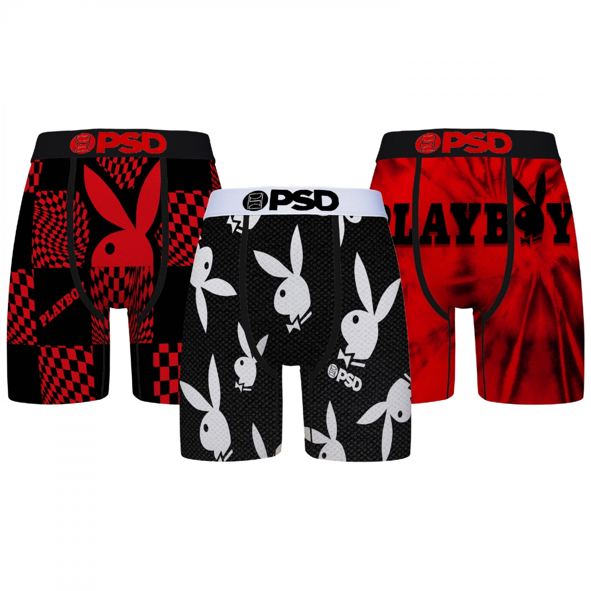 Picture of Playboy 867731-small-28 Mens Logos PSD Boxer Briefs - Small - 28-30 - Set of 6