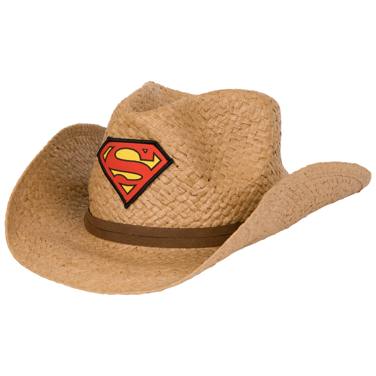 Logo Straw Cowboy Hat with Band, Brown