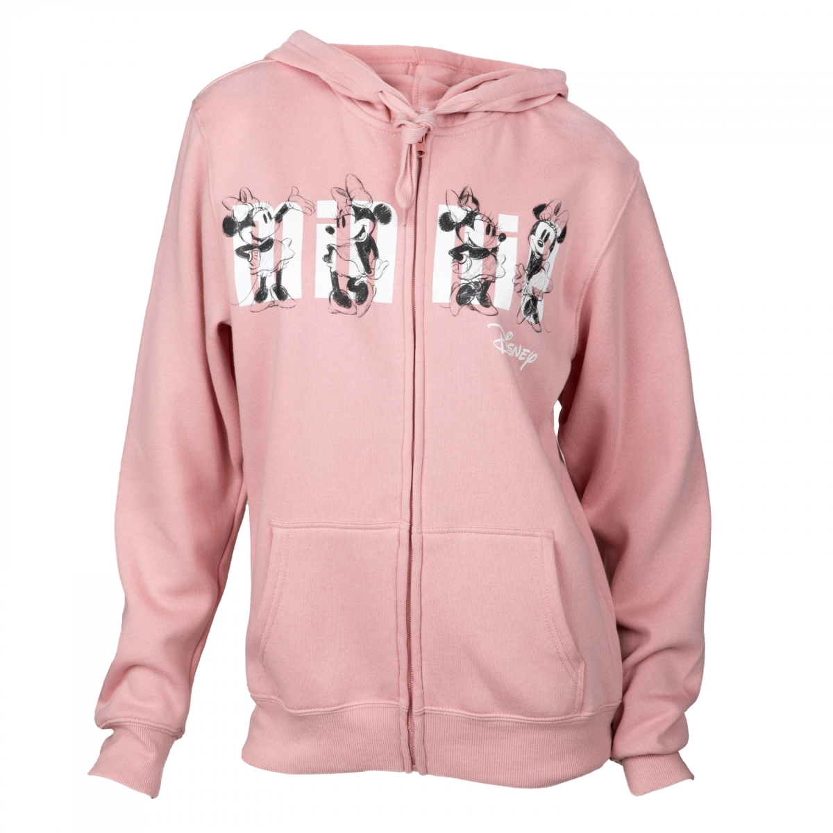 872749-medium  Classic Sketches Dusty Rose Zip-Up Hoodie - Medium