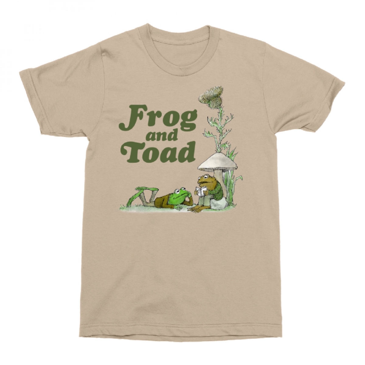 875080-large Frog & Toad Relaxing with a Book T-Shirt, Beige - Large