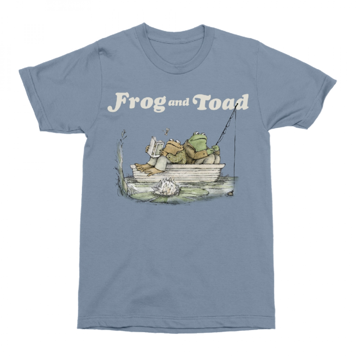 875087-small Frog & Toad Fishing & Reading T-Shirt, Blue - Small