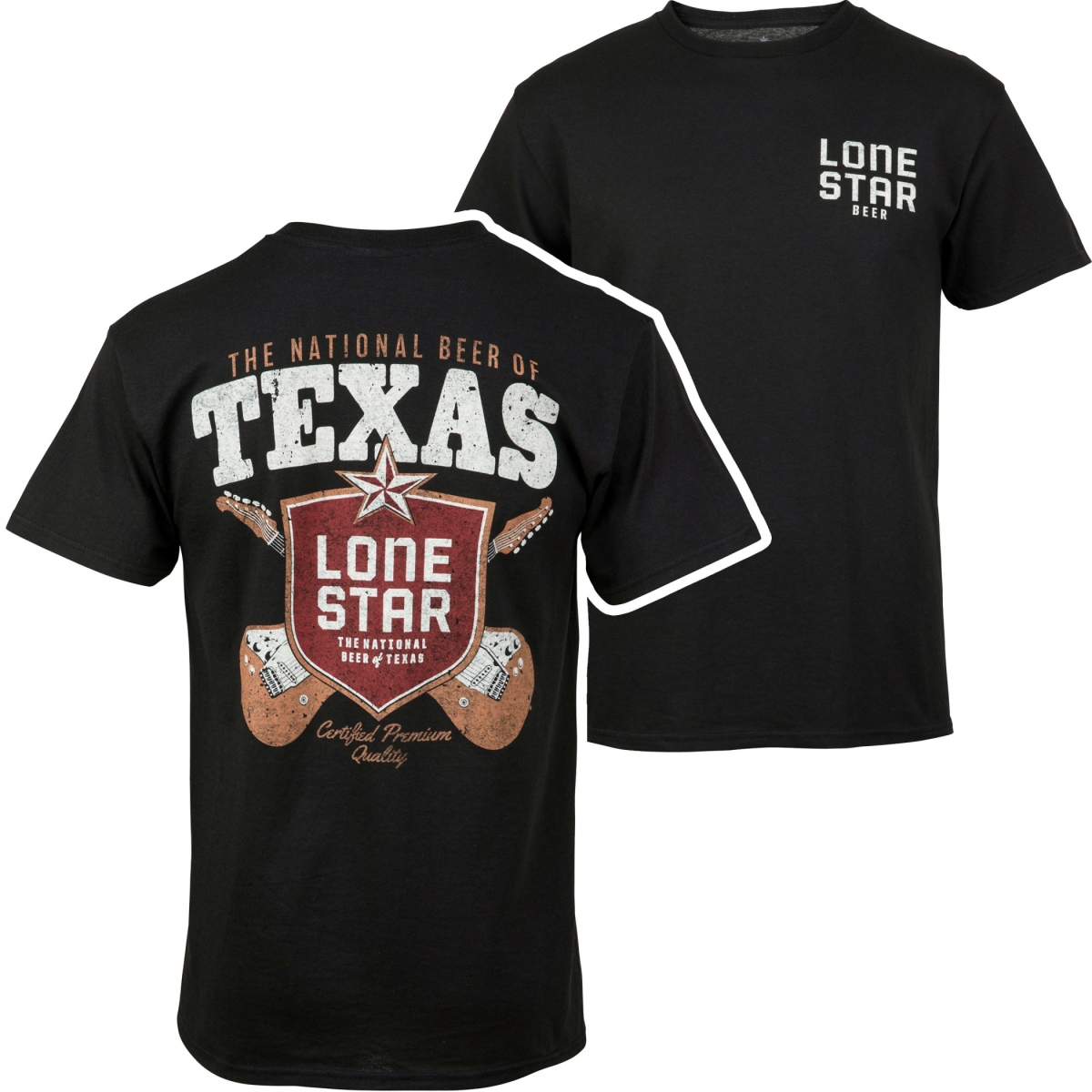 870143-xlarge Men Beer Texas Tunes Front & Back Print T-Shirt - Extra Large