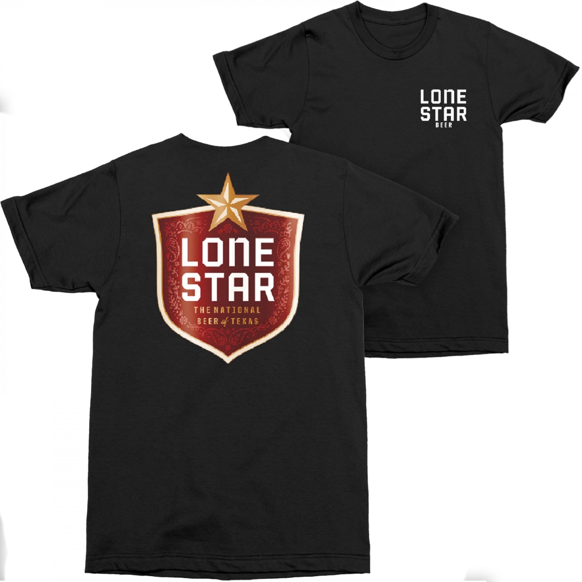 870164-2xlarge Beer Decal Logo Front & Back Print T-Shirt - 2XL