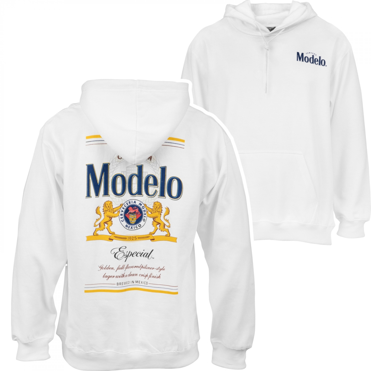 870307-xlarge  Golden Logo Pull-Over Hoodie T-Shirt, White - Extra Large