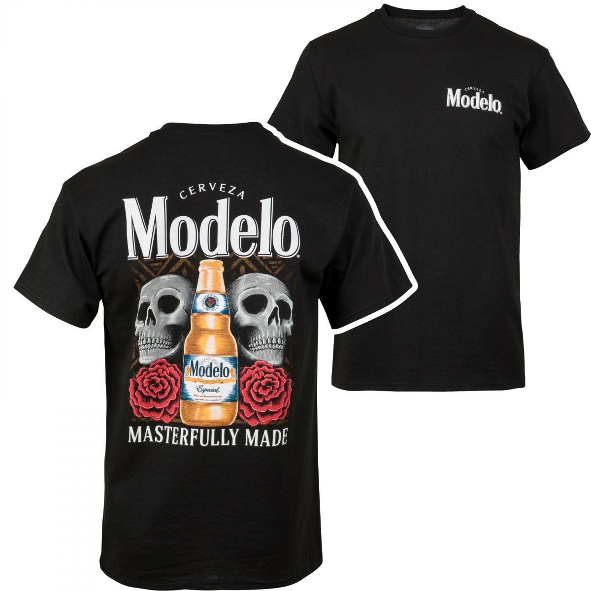 870276-xlarge  Skulls & Roses Masterfully Made Front & Back T-Shirt - Extra Large