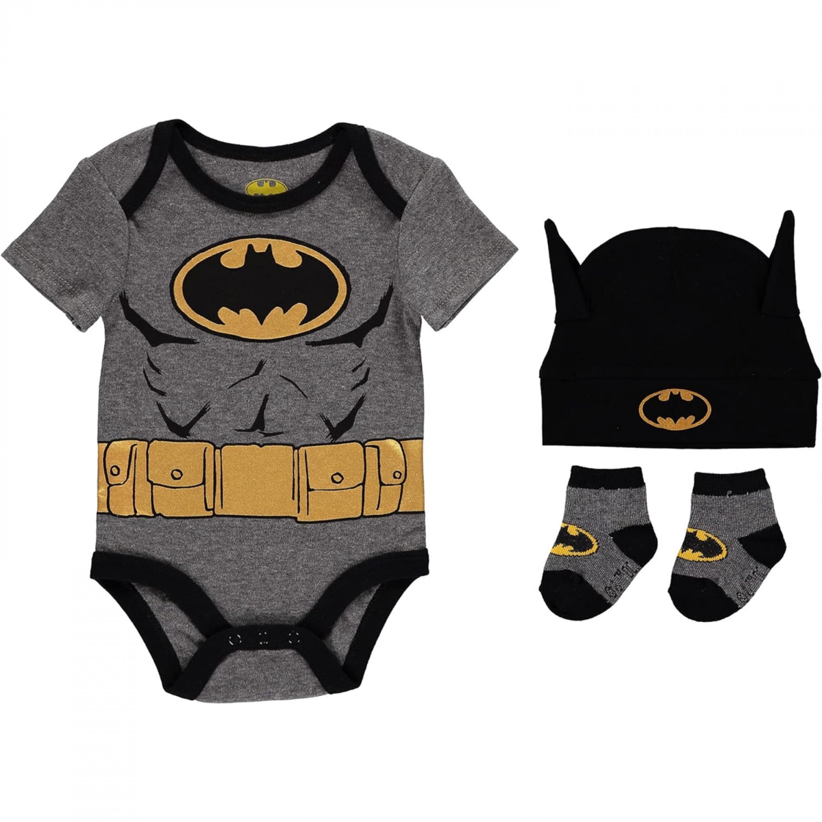 3 Piece Armor Bodysuit Cap & Socks Set - 6 to 9 Months