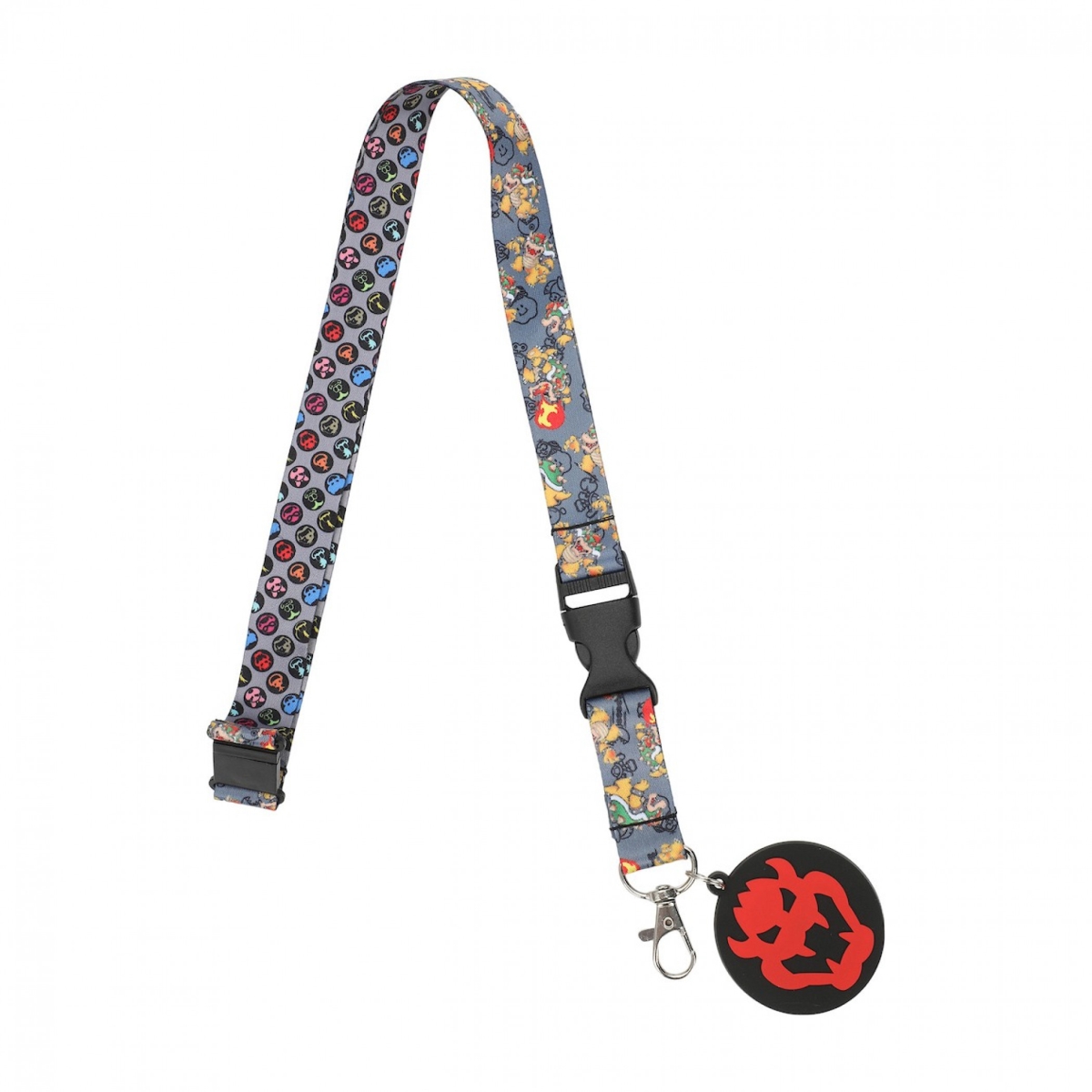 871717 . Icons Lanyard with Bowser Rubber Charm