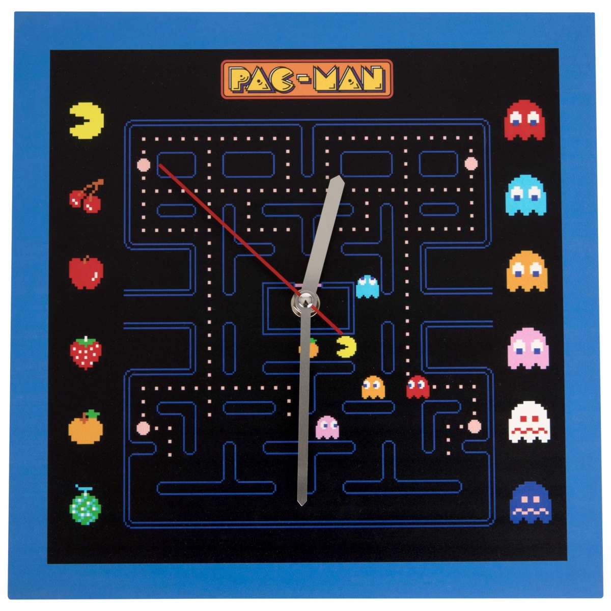 871757  Maze Wall Clock, Blue & Black