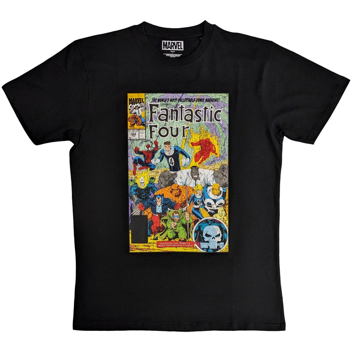 874542-medium Fantastic Four Comic Cover T-Shirt, Black - Medium
