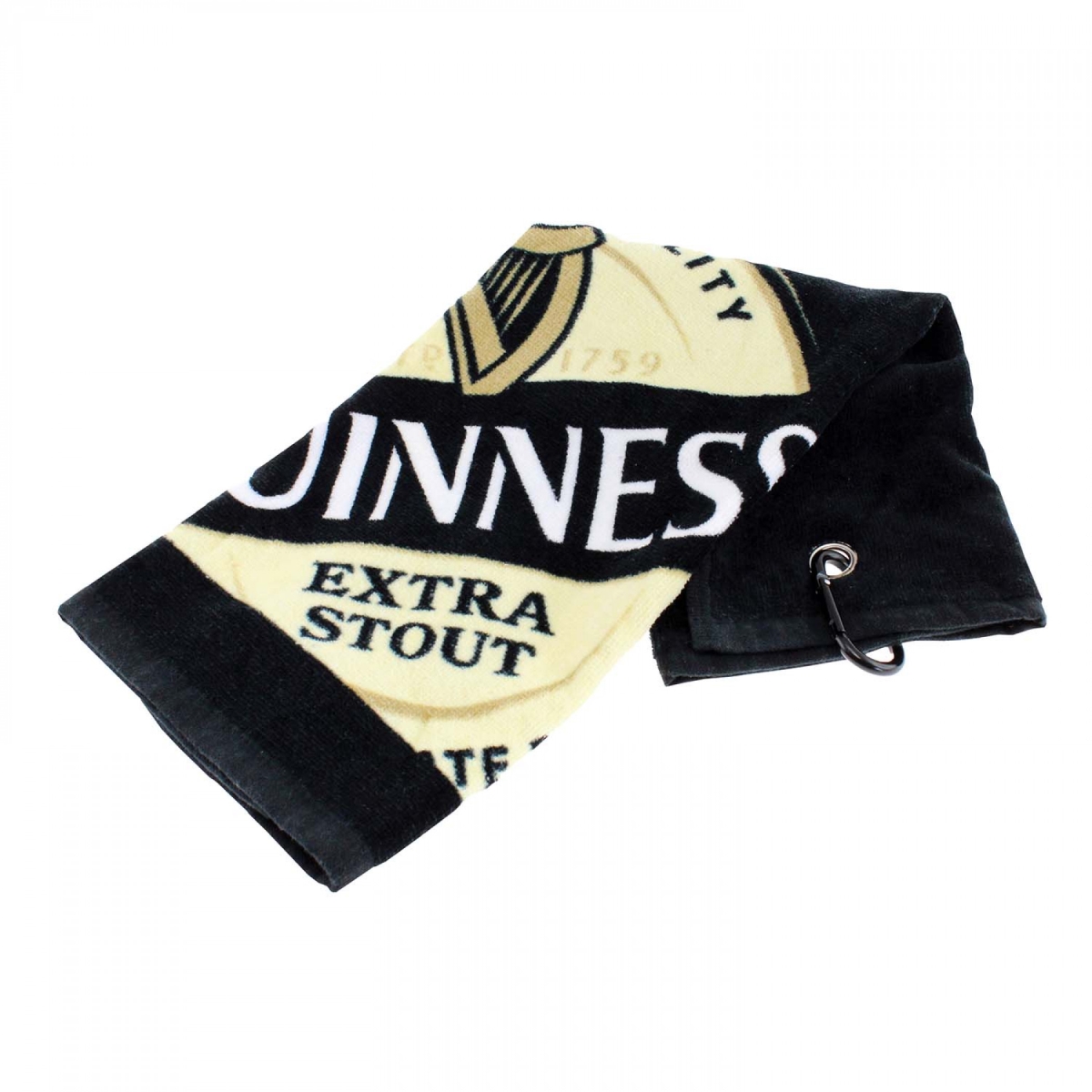 Picture of Guinness 871652 19 x 9 in. Guinness Cream Label Bar Towel&#44; Black