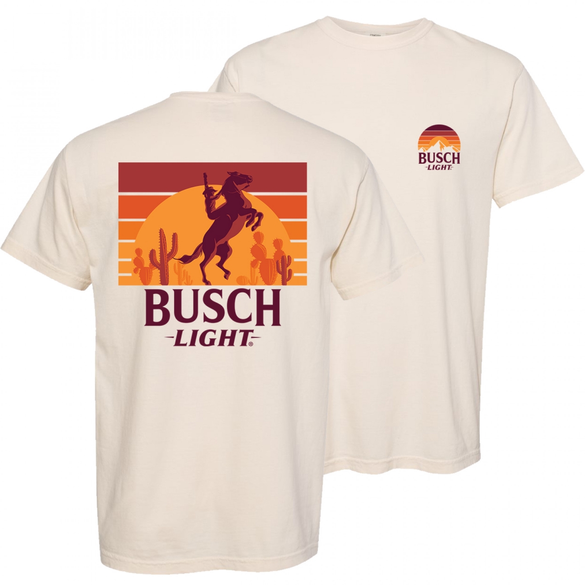 872674-medium  Light Cowboy Sunset T-Shirt, Brown - Medium