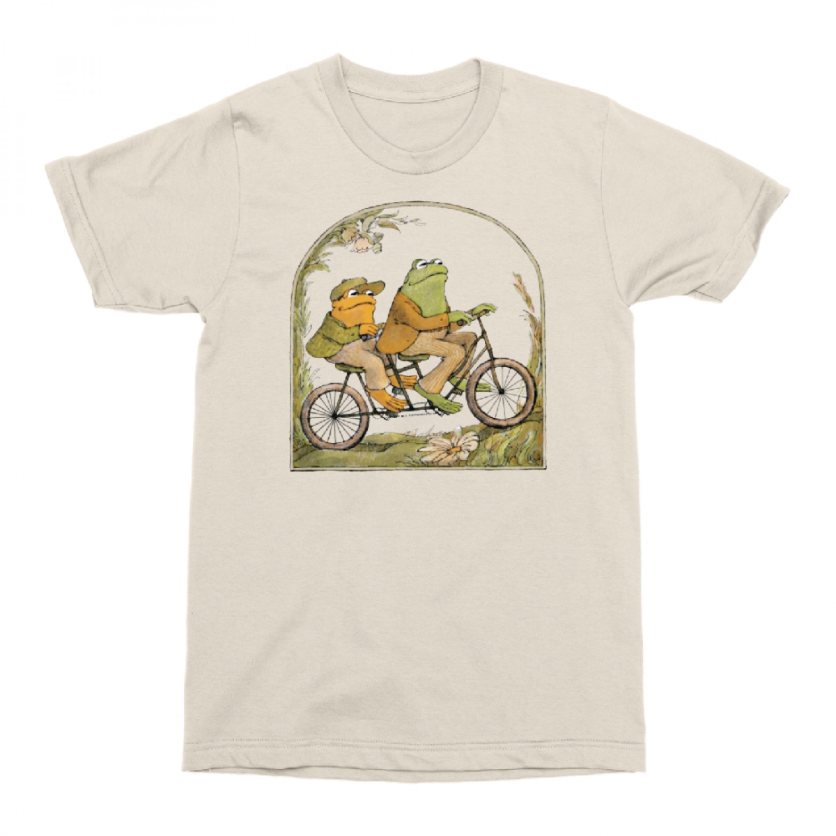 Frog & Toad Tandem Bicycle T-Shirt, Beige - Large