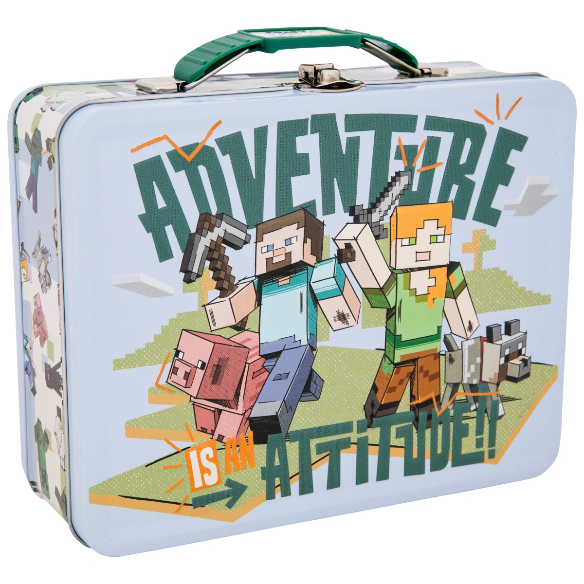 Picture of Minecraft 875056 Minecraft Adventure Attitude Tin Lunchbox&#44; Grey