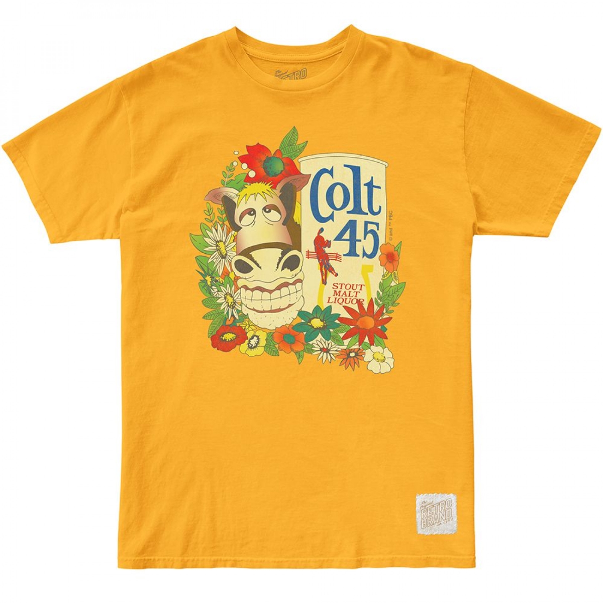 871663-2xlarge Spicoli Vintage Florals T-Shirt, Yellow - 2XL