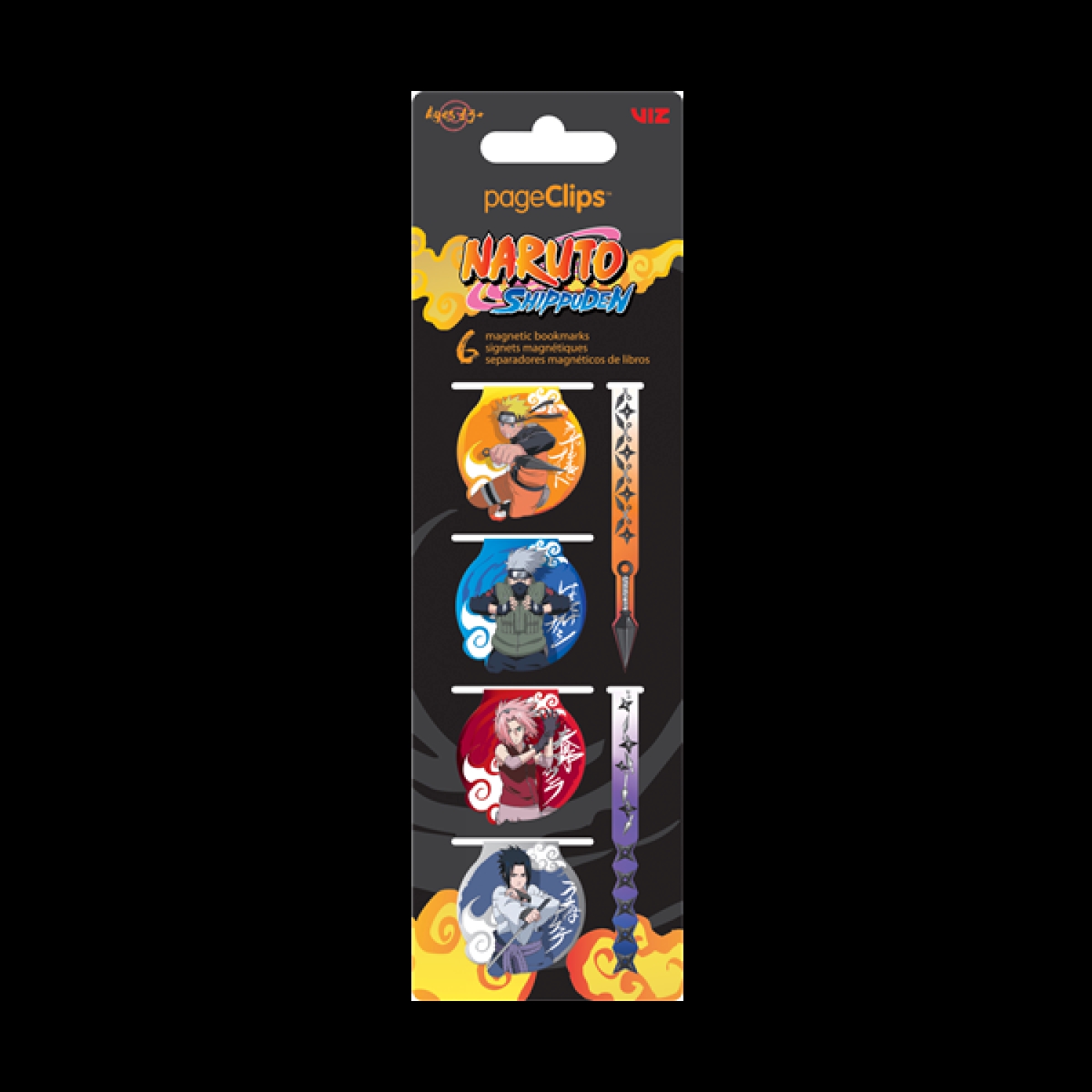 Picture of Naruto 877832 Naruto Shippuden Characters Magnetic Page Clip Bookmarks - Pack of 6
